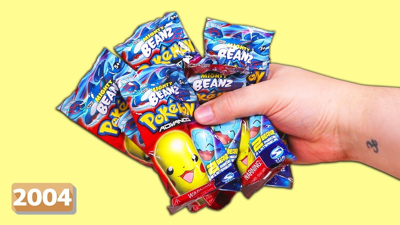 Opening 25 Pokemon Mystery Mighty Beanz (2004)