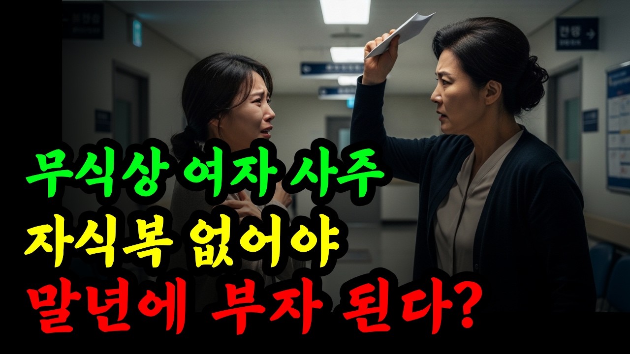 [자식복 없는 사주] 여자가 말년에 무조건 부자 되는 진짜 이유 ｜ 무식상의 놀라운 반전
