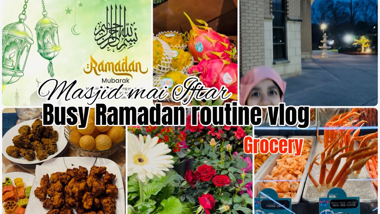 Busy🌙 Ramadan Routine vlog | Masjid mai Iftar | Food city grocery shopping,cooking,ibadat