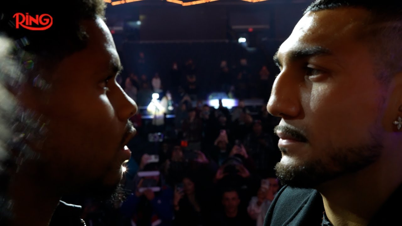 EXCLUSIVE ANGLE 👀 Teofimo Lopez vs Shakur Stevenson FACE OFF Ahead of Clash