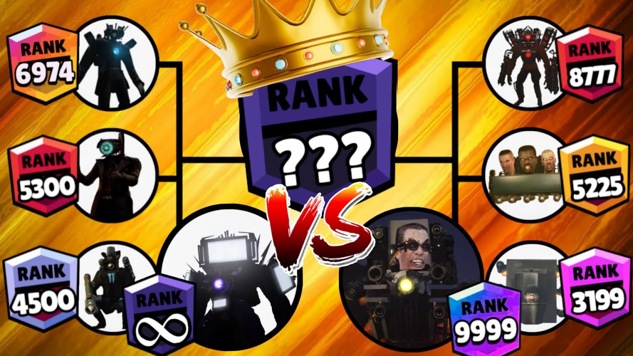 Skibidi Toilet Brawl Stars Rank Up Tournament| Upgraded TITAN TV-MAN vs Upgraded G-MAN 4.0