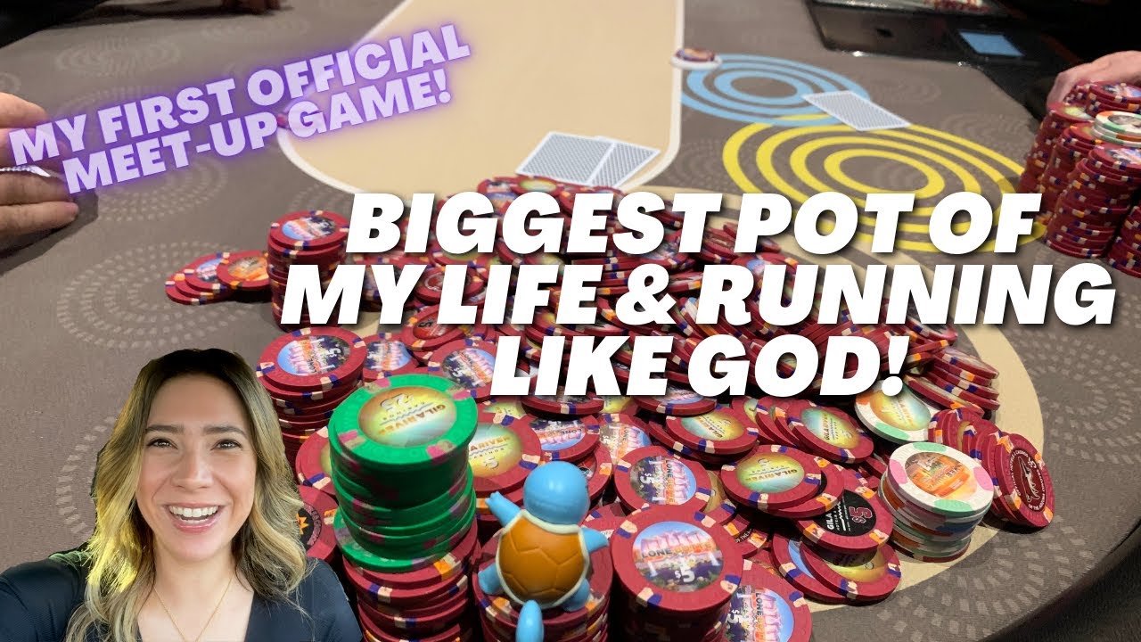Biggest Pot of My LIFE - Three Way All-In With The NUTS!  @ My First Meet Up Game! Running like GOD!