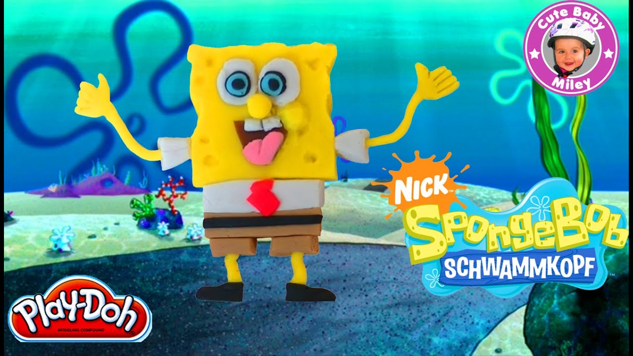 Play-Doh - SPONGEBOB Schwammkopf aus Knetmasse modelliert - Knete