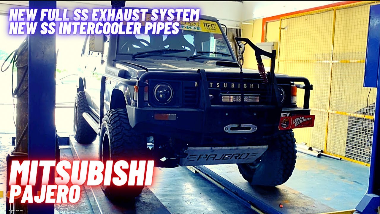 New Full SS Exhaust System & New SS Intercooler Pipes | MITSUBISHI PAJERO