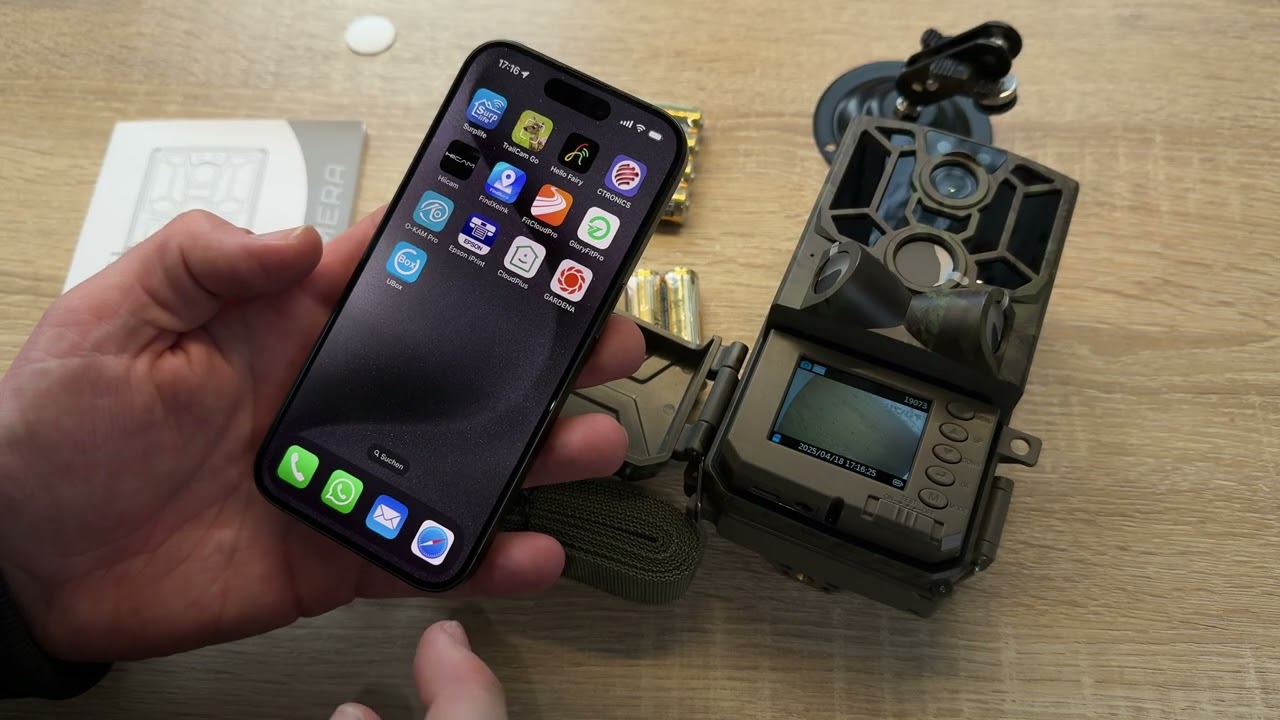 8K Video Wildkamera mit App Steuerung, 60MP Full HD WLAN BT Wildtierkamera Unboxing und Anleitung