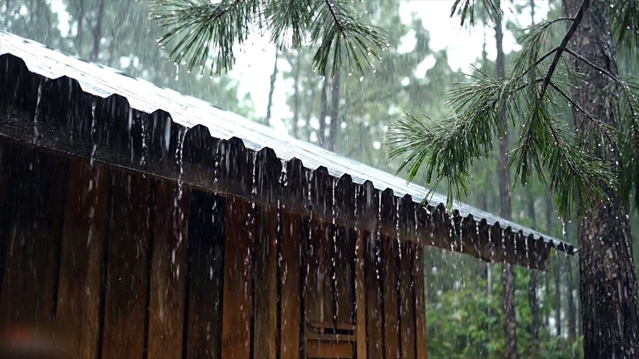 Barulho de Chuva Relaxante para Calma Interior | Som de Chuva no Telhado para Relaxar Profundamente
