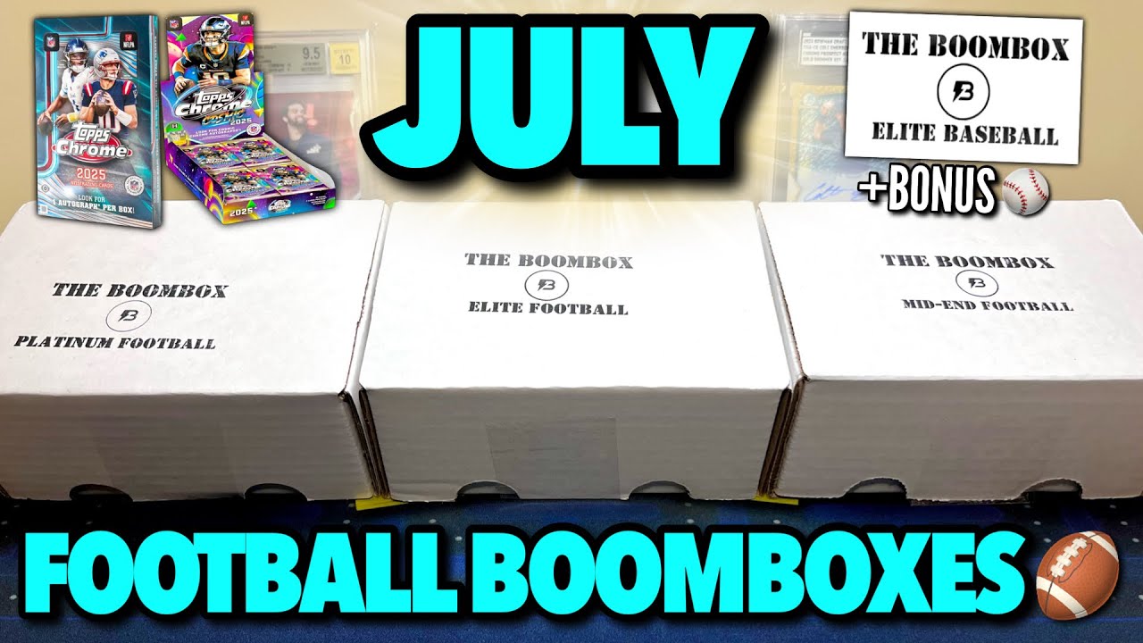 BEAUTIFUL CRACKED ICE! 😮🔥 July's Elite, Platinum, & Mid-End Football Boomboxes