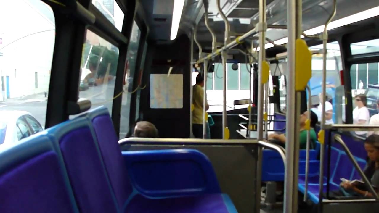 MTA New York City Bus Exclusive! : On-Board 2009 Designline Eco-Saver IV Hybrid 1302 On The M50