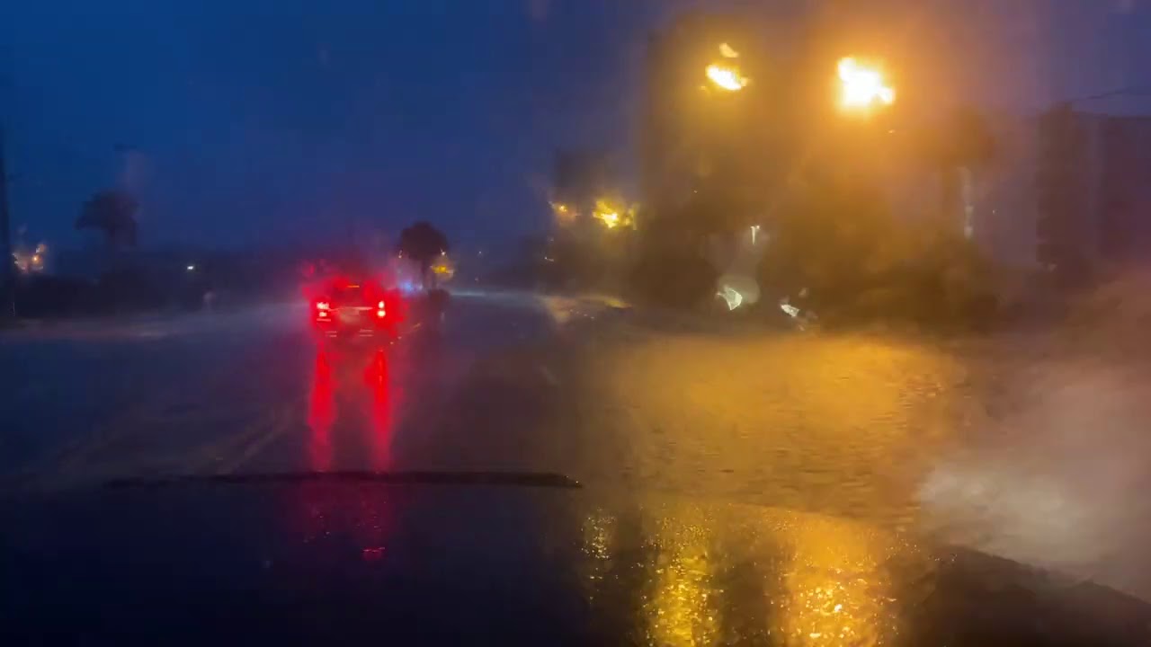 HURRICANE SALLY intercept on Gulf Shores, AL with storm surge about to arrive