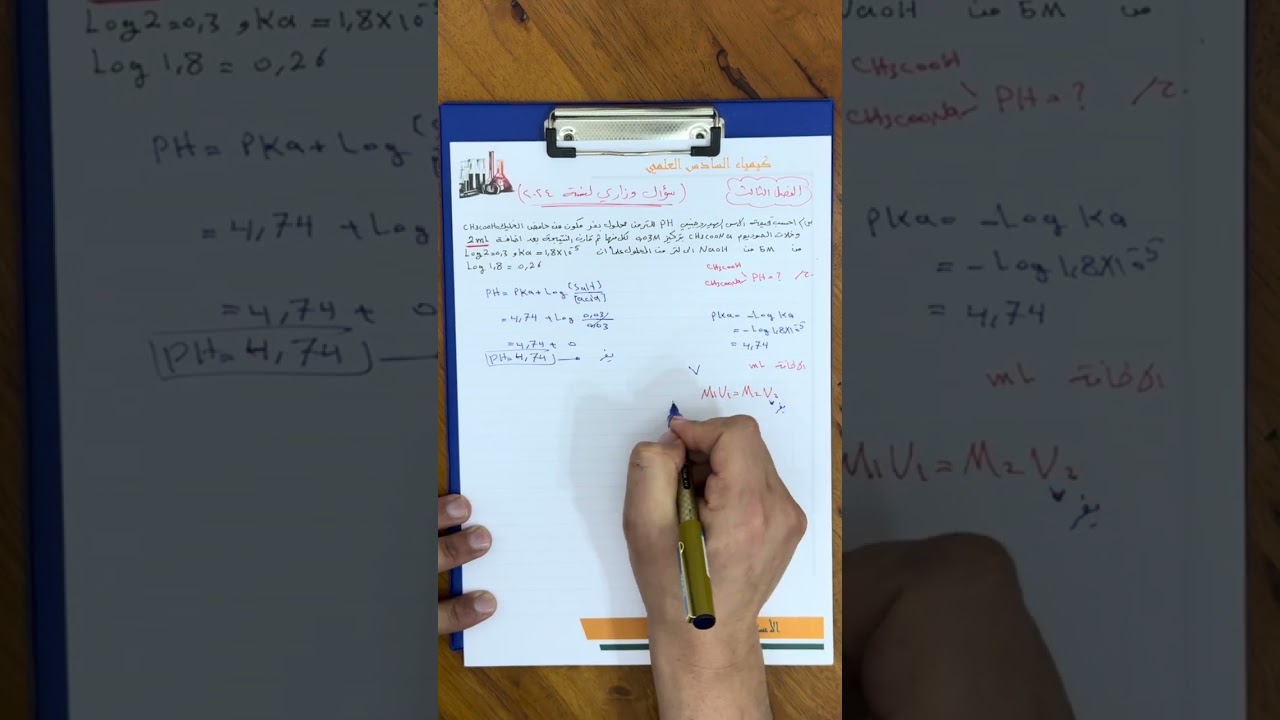 سوال وزاري كيمياء السادس الفصل الثالث قوانين بفر 