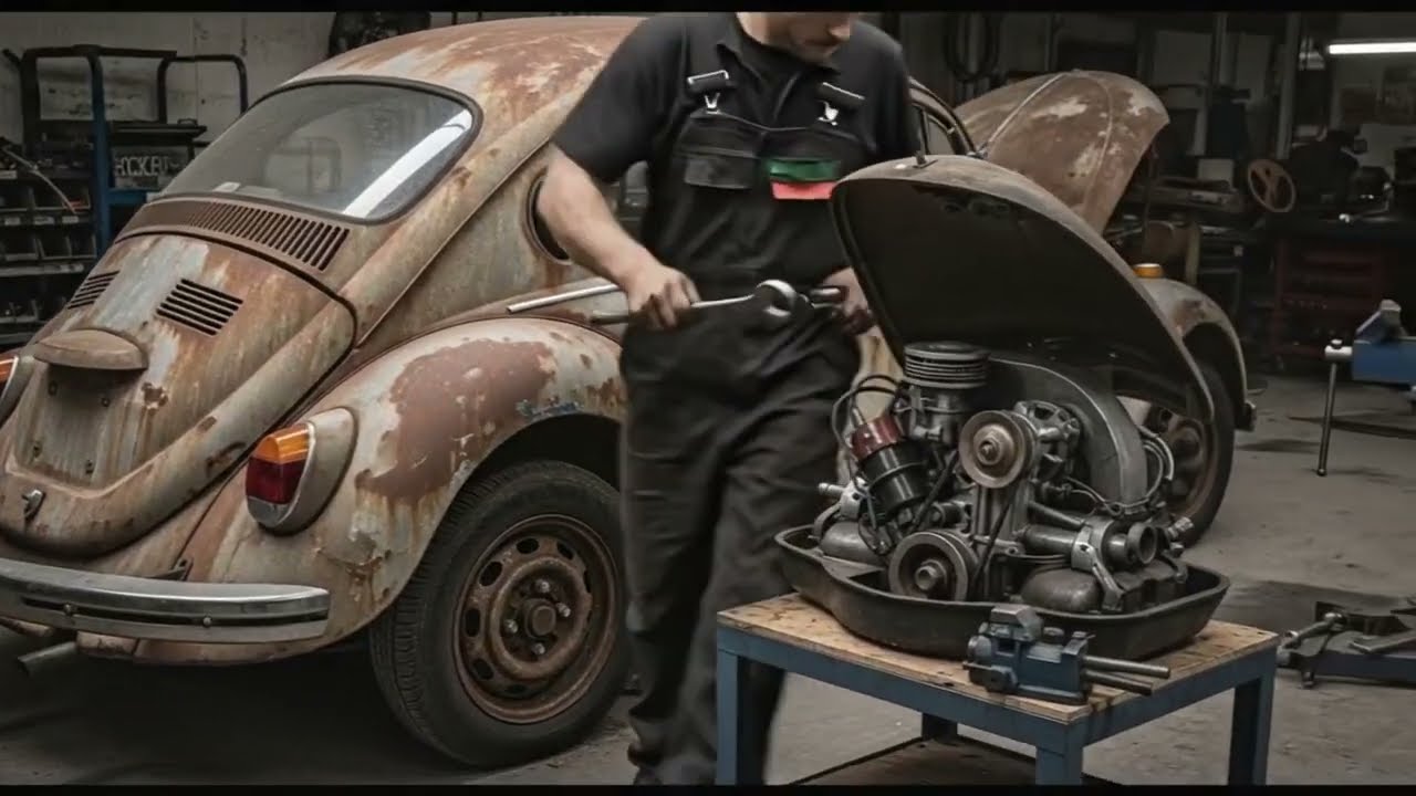1967 Volkswagen Beetle Restoration  30 Years Abandoned – Full Engine Rebuild