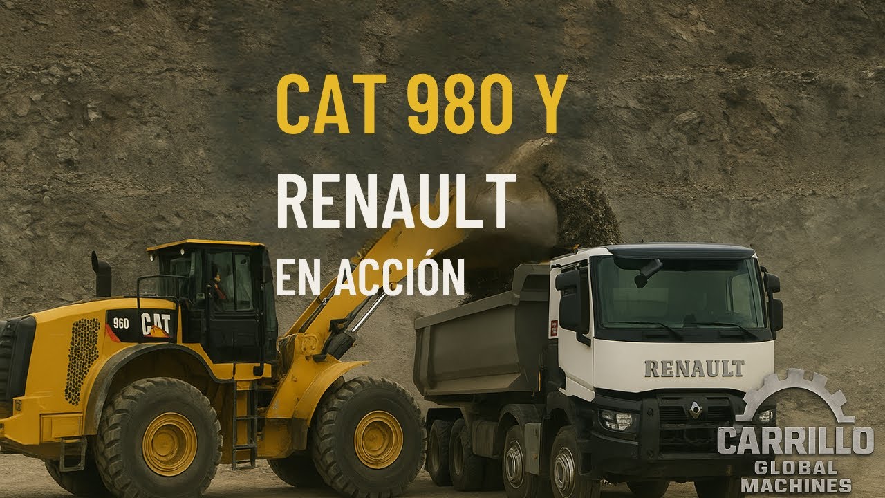 CAT 980 y Renault  trabajando juntos