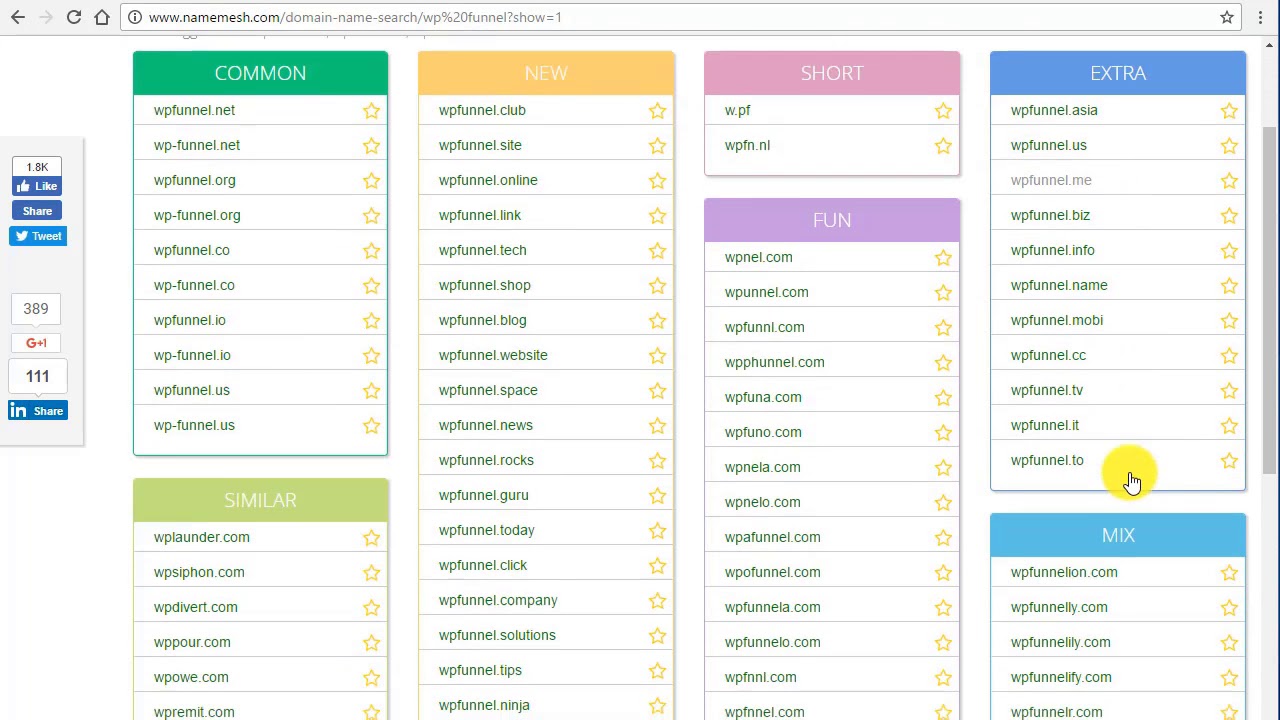 4 Free Tools: Finding a Domain Name & Choosing Target Keywords | Website Name Ideas