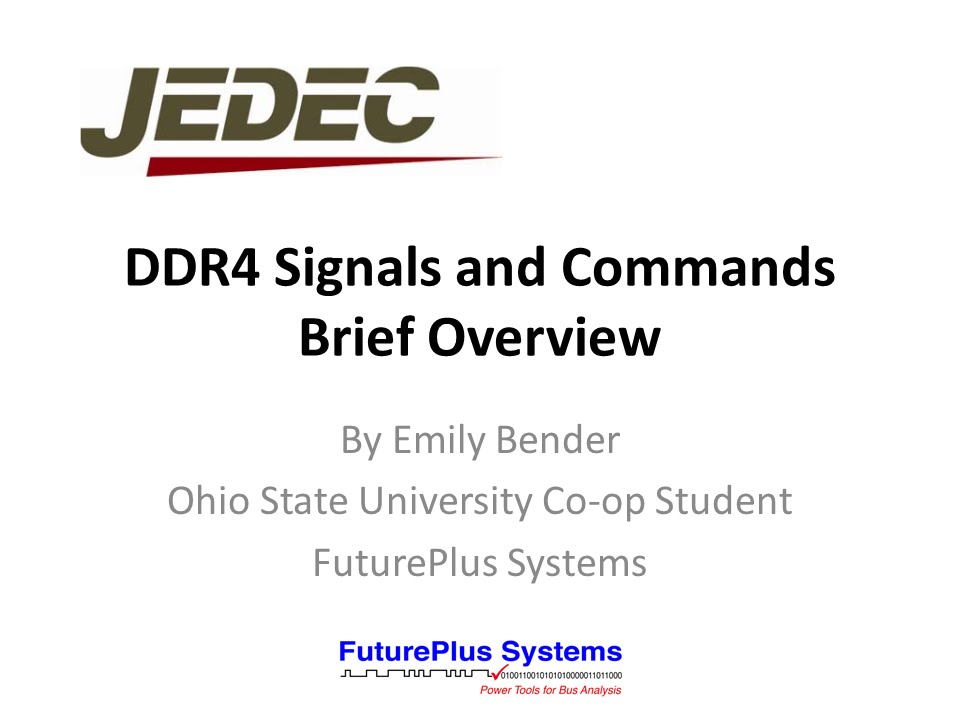 DDR4 Memory Signals and Command overview video