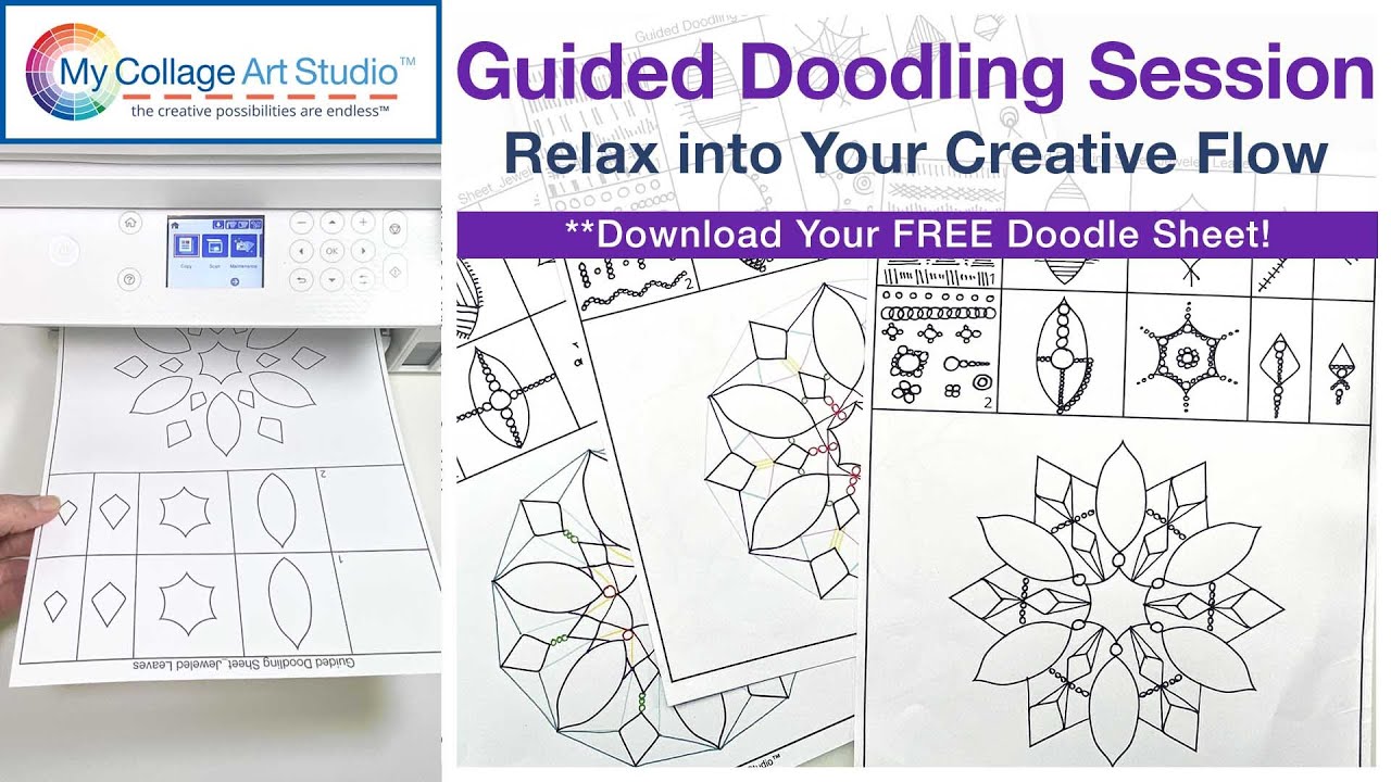 🌀 Lines & Circles with the Jeweled Leaves Mandala | Guided Doodling Session