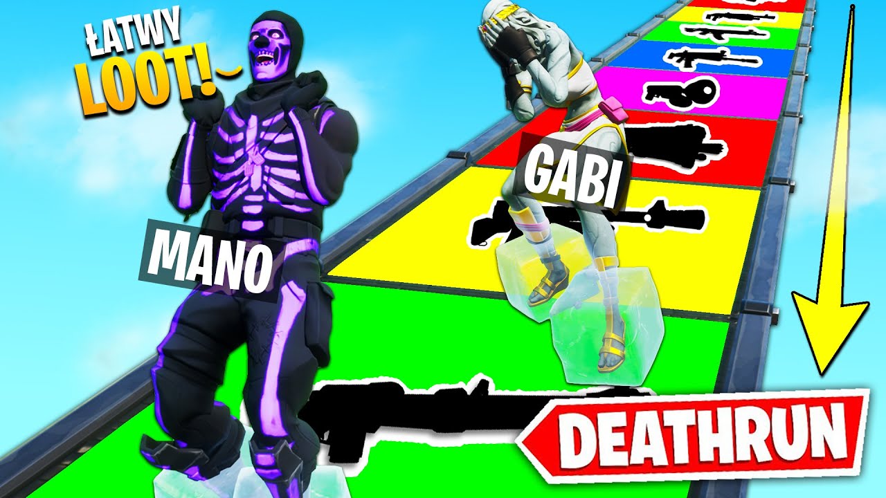 ŚLIZGAMY się po LOOT w Fortnite ... (trudny DEATHRUN!)