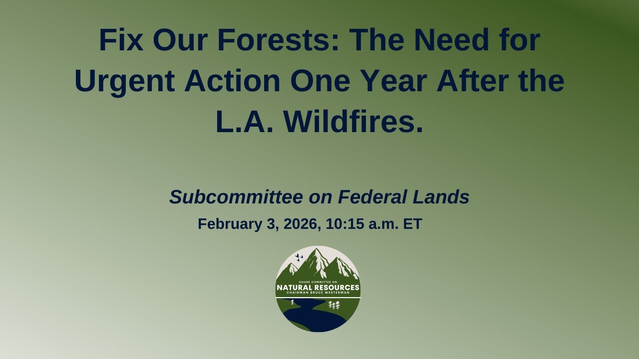 Fix Our Forests: The Need for Urgent Action One Year After the L.A. Wildfires.