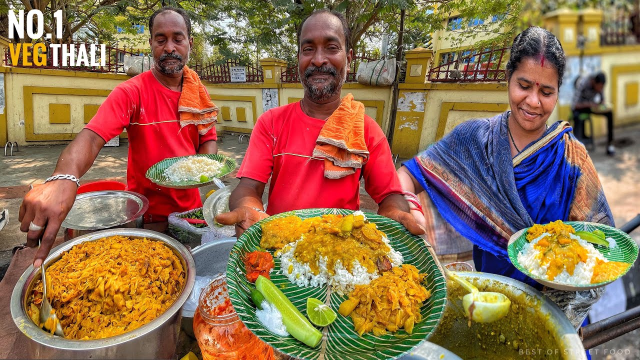 Unlimited Veg Thali Of Bhubaneswar | Dalma Rice with 3 Type Curry | 60₹ Only | Odisha | Street Food