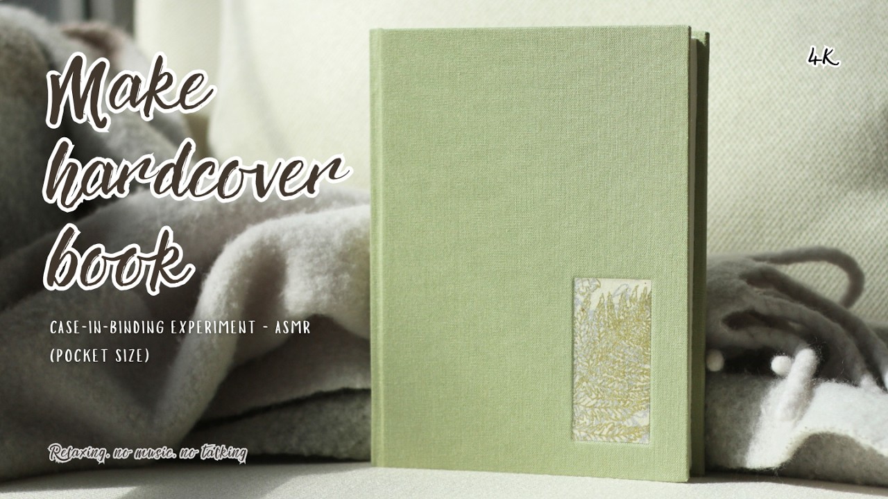 Make a flat spine hardcover book (case-in binding) | sketchbook ASMR ✿
