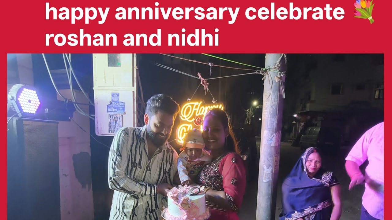 Happy anniversary celebrate roshan and nidhi #viral #anniversary 