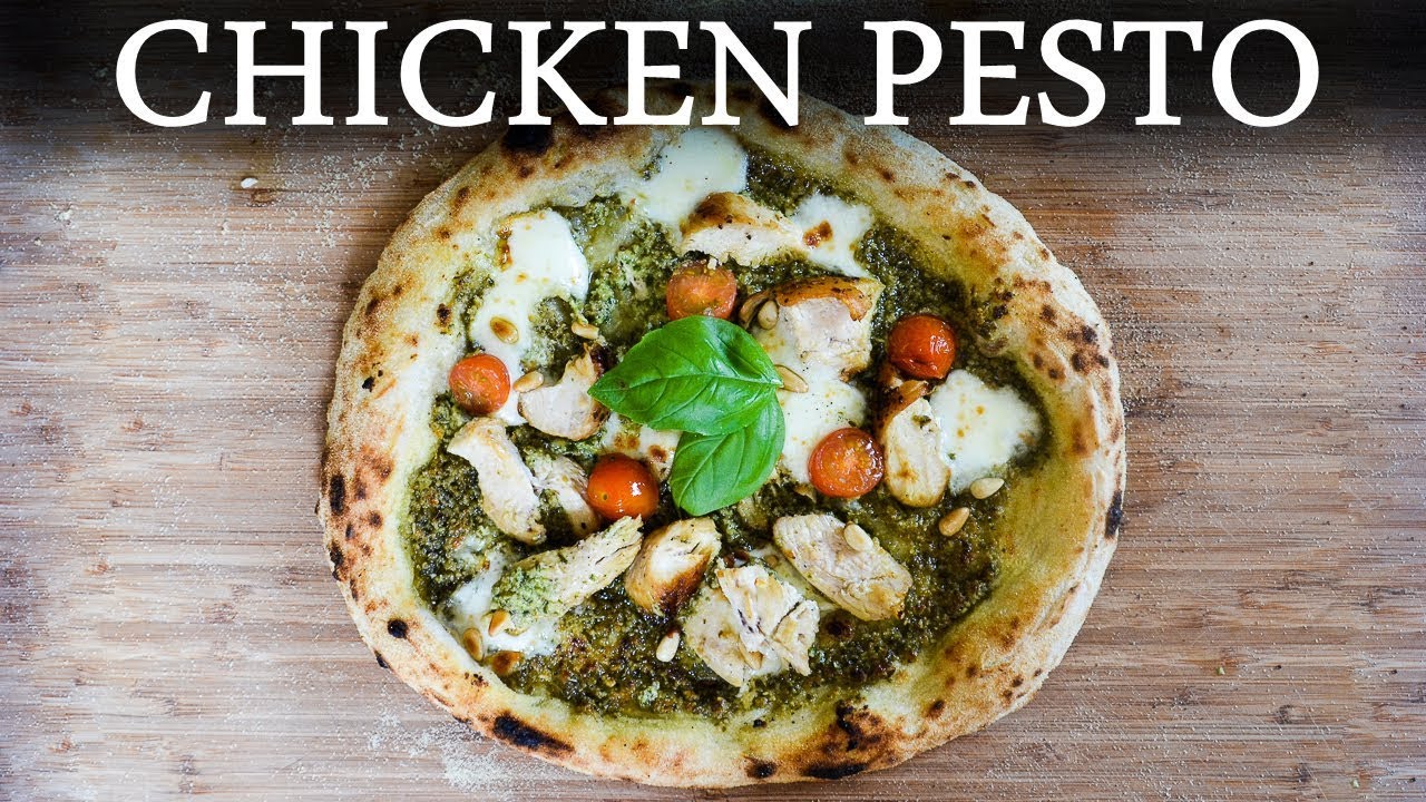 [No Music] BEST Chicken Pesto Pizza Recipe | How To Make Basil Pesto Pizza | Gozney Roccbox Recipes