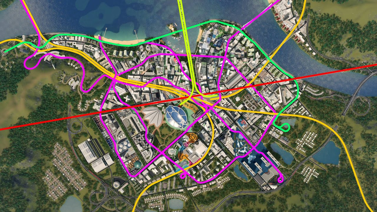 Public Transport Overview - Cities: Skylines - Asturis 48