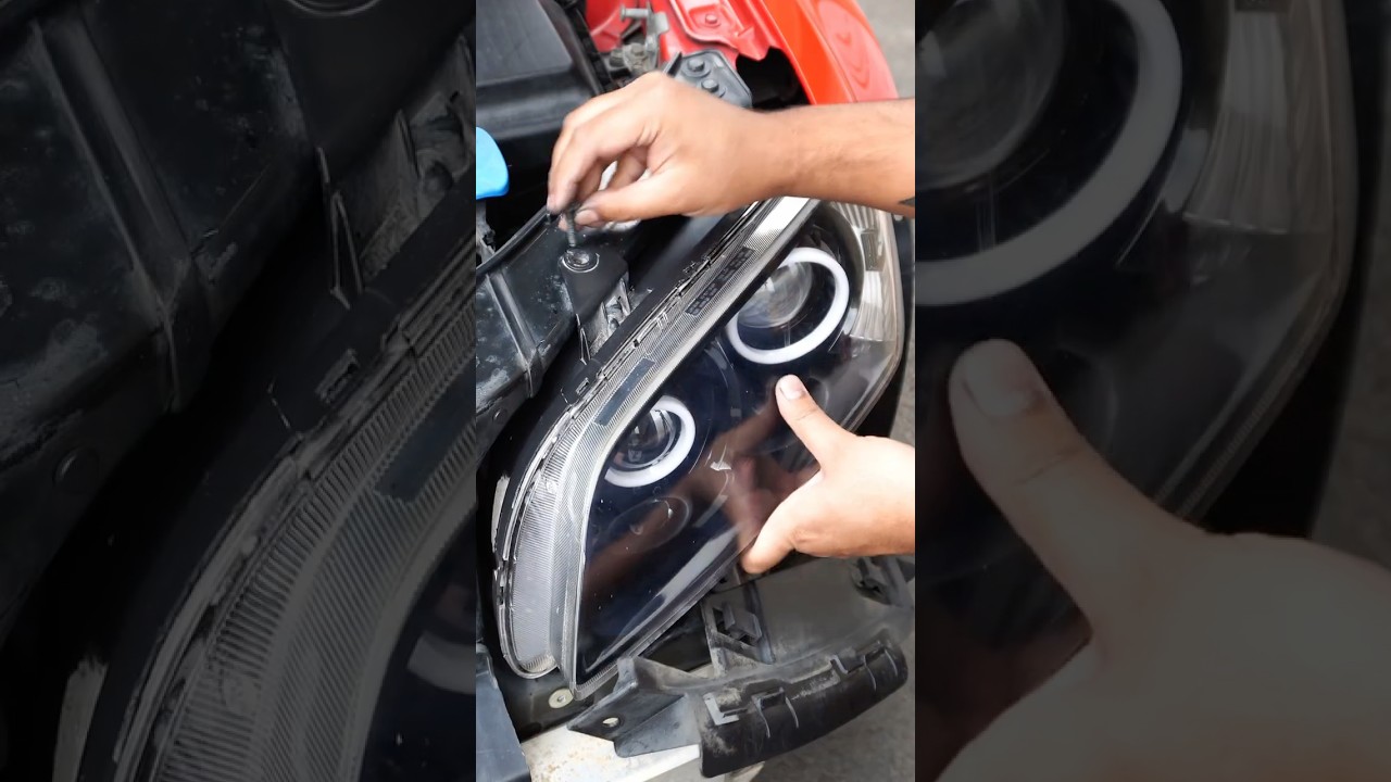 Making custom angel eye headlights #automobile #diy #car