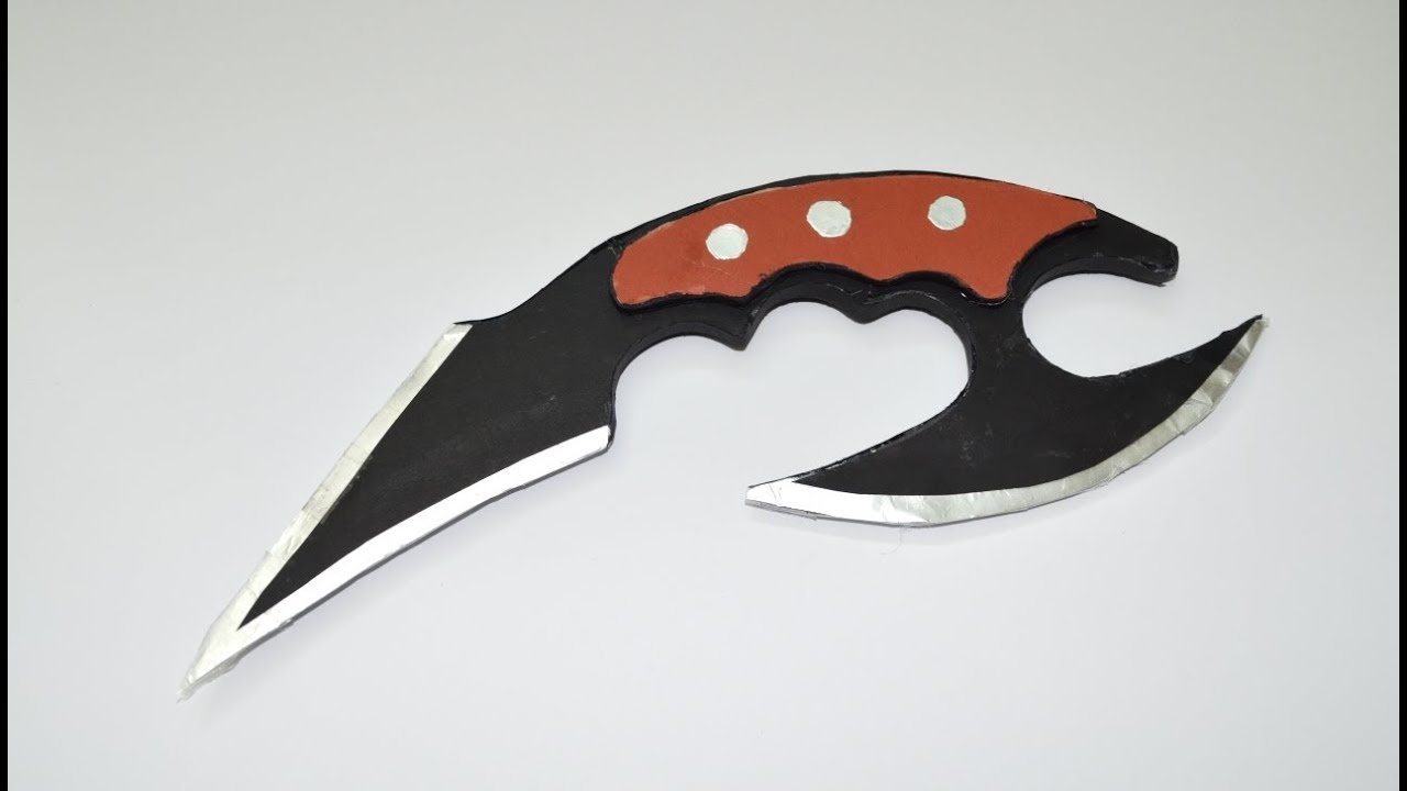Как сделать из бумаги нож double karambit