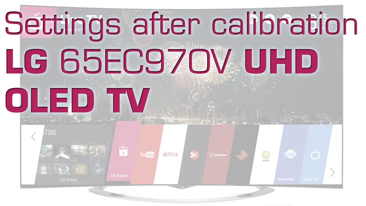 LG 65EC970V UHD OLED preview and settings after calibration