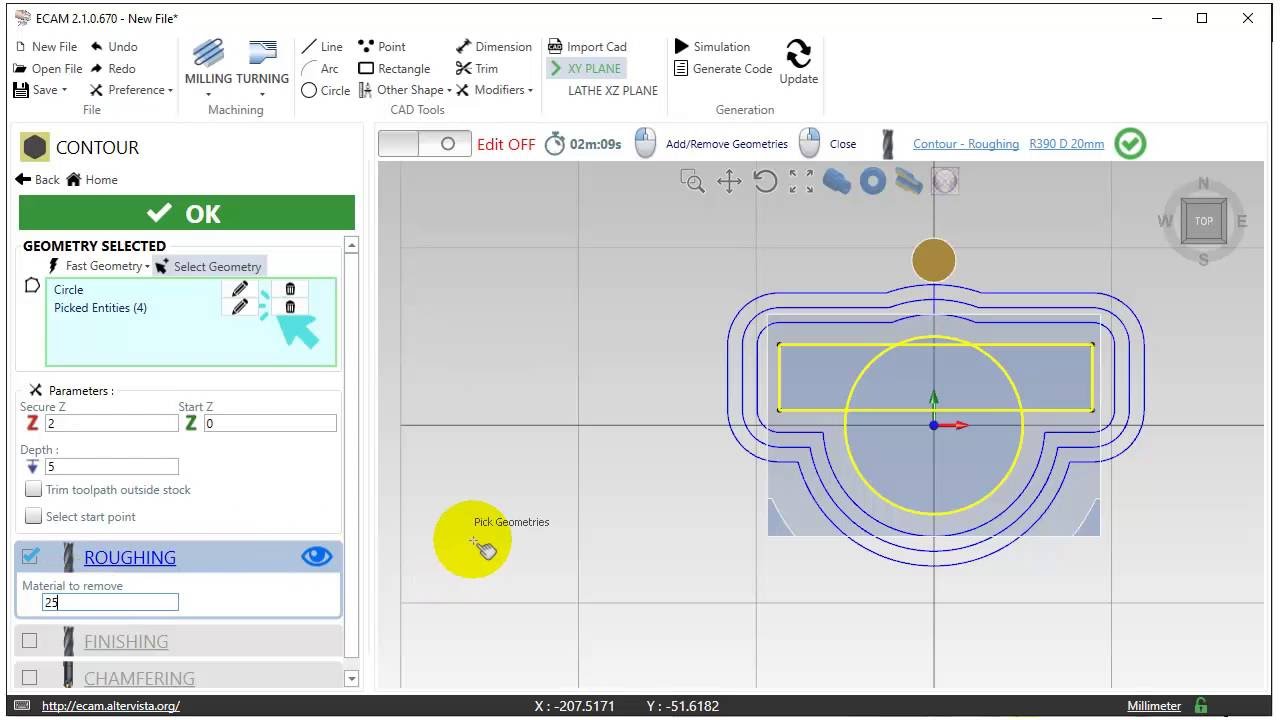 Ecam Vertical Mill Example