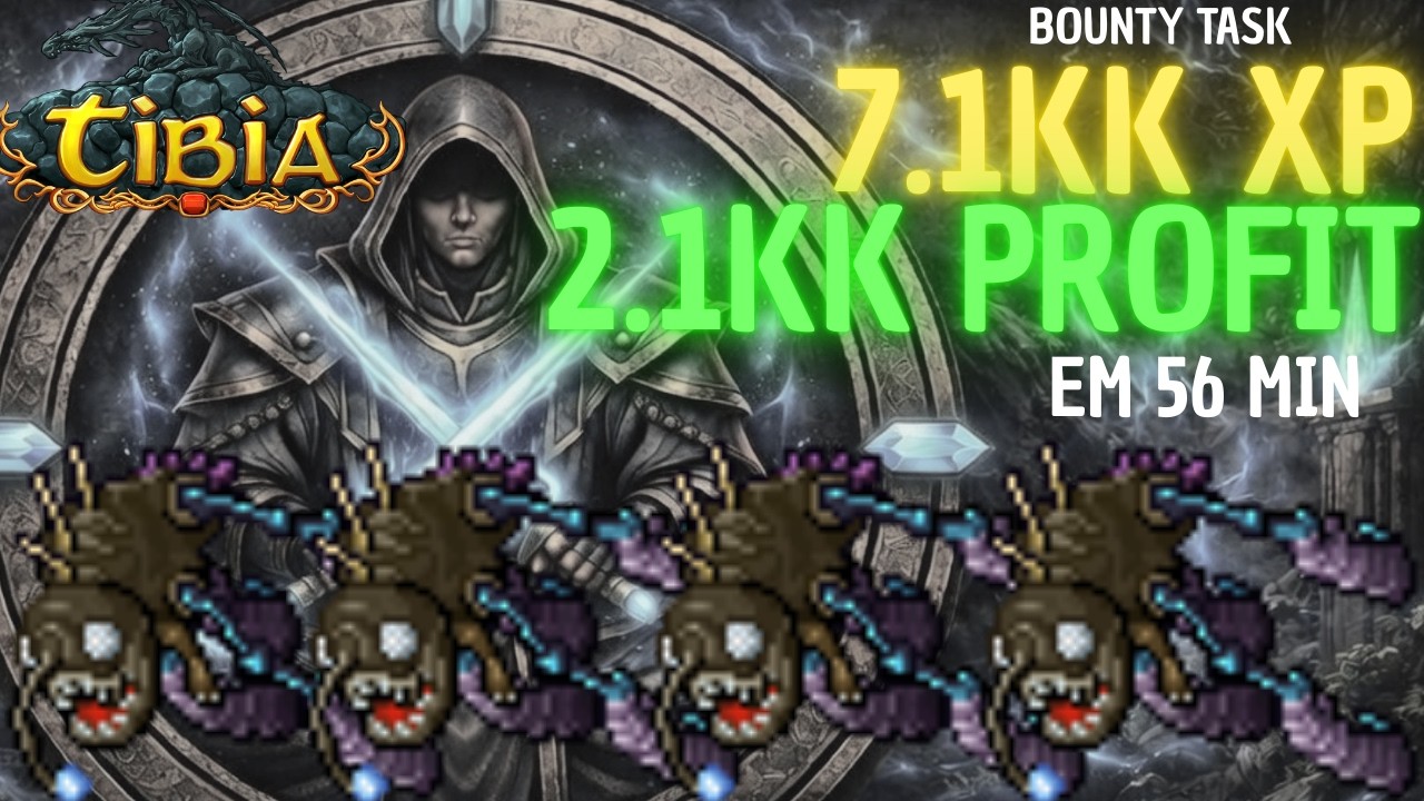 BOUNTY TASK - 508 TUNNEL TYRANT - 7.1KK EXP / 2.1KK+ PROFIT - 56 MIN - 570+ MONK SOLO