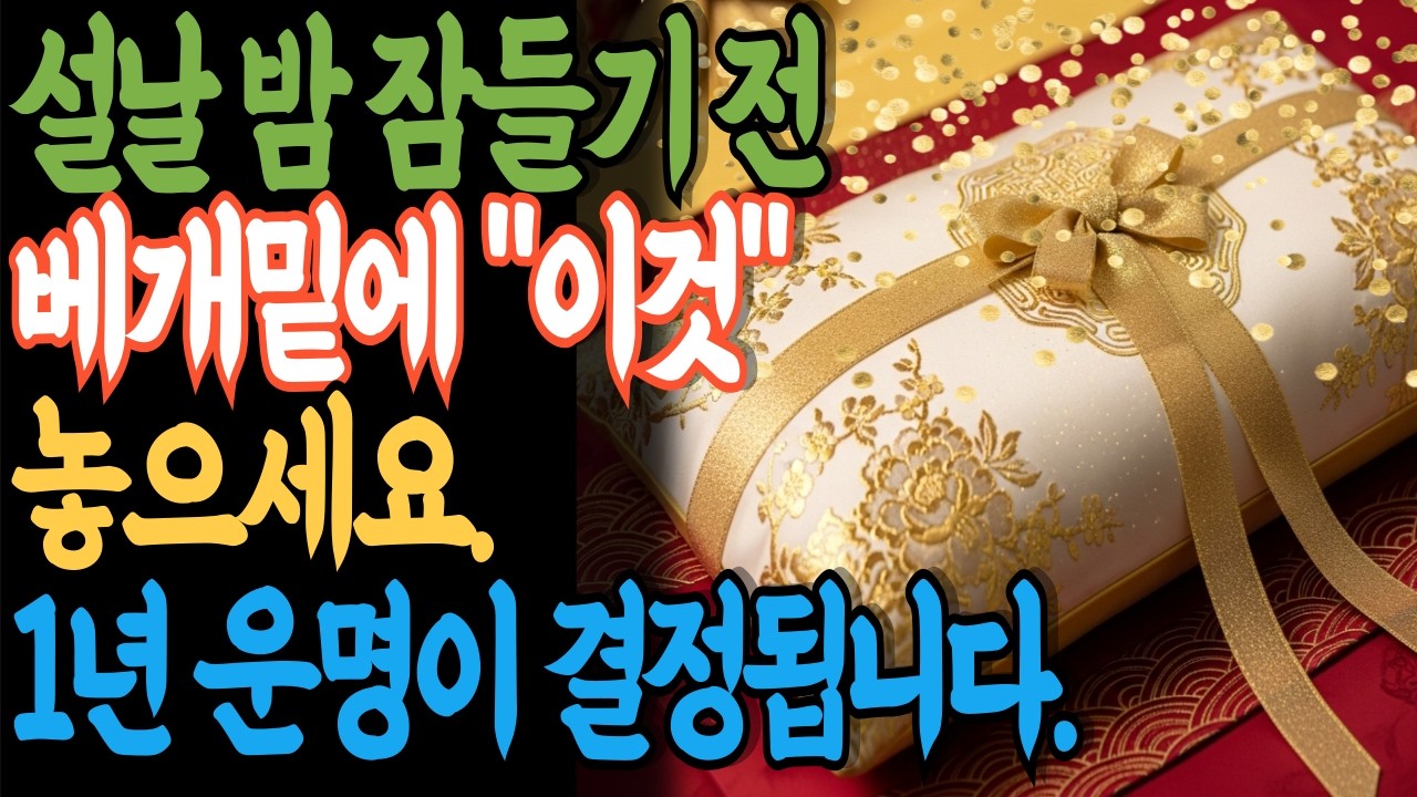 2026년 설날 밤, 베개 밑에 '이것' 하나만 두고 주무세요! 병오년 1년 재물운을 통째로 바꾸는 설날 밤 수면 풍수 (절대 금기사항 포함)