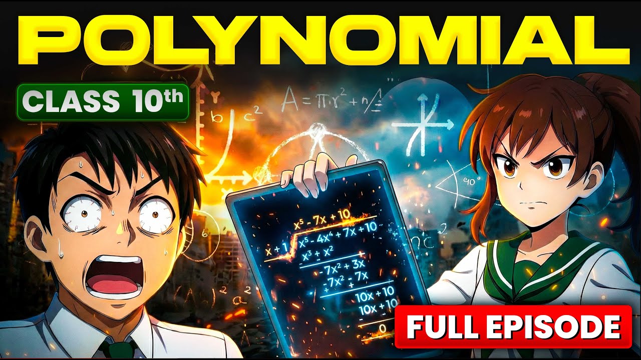 Polynomials || Class 10 Anime - FULL EPISODE || Complete Chapter 2 in One Shot🔥
