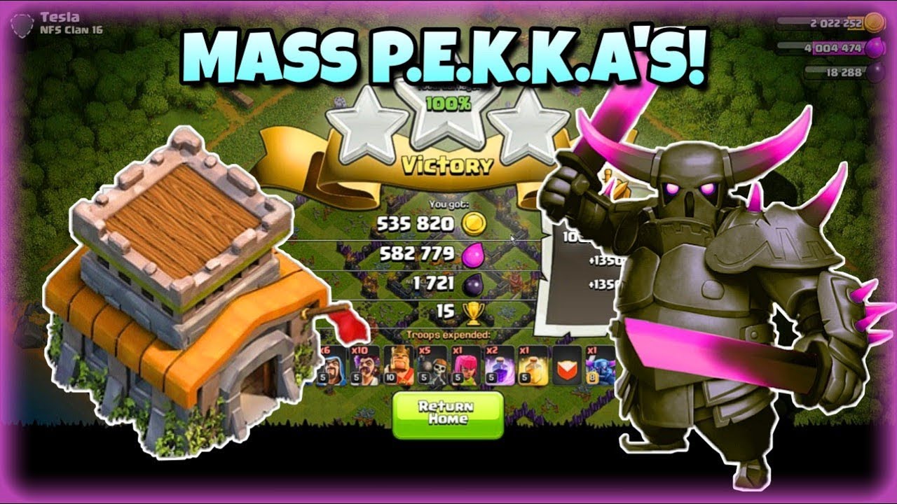 Clash of Clans (2) - P.E.K.K.A. Is OP! - Townhall 8 Pekka Farming