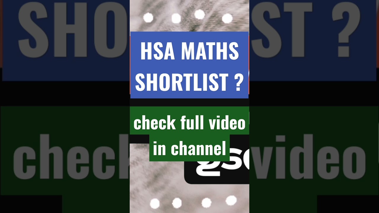 KERALA PSC HSA MATHS SHORTLIST?