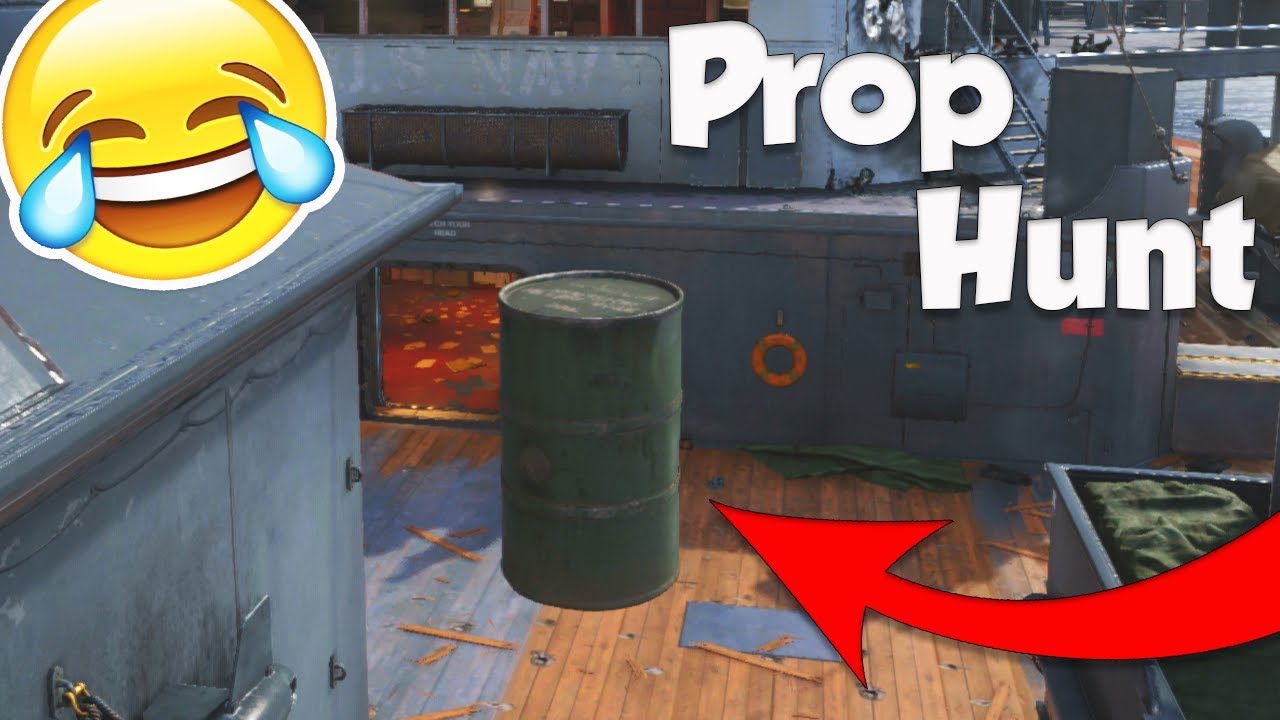 HE WAS A FLOATING BARREL... (COD WW2 PROP HUNT FUNNY MOMENTS)