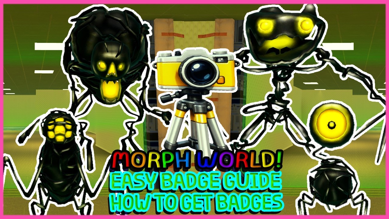 Roblox Update - How to get Backroom Bacteria Boss Badges + Find all 8 hidden cameras in MORPH WORLD