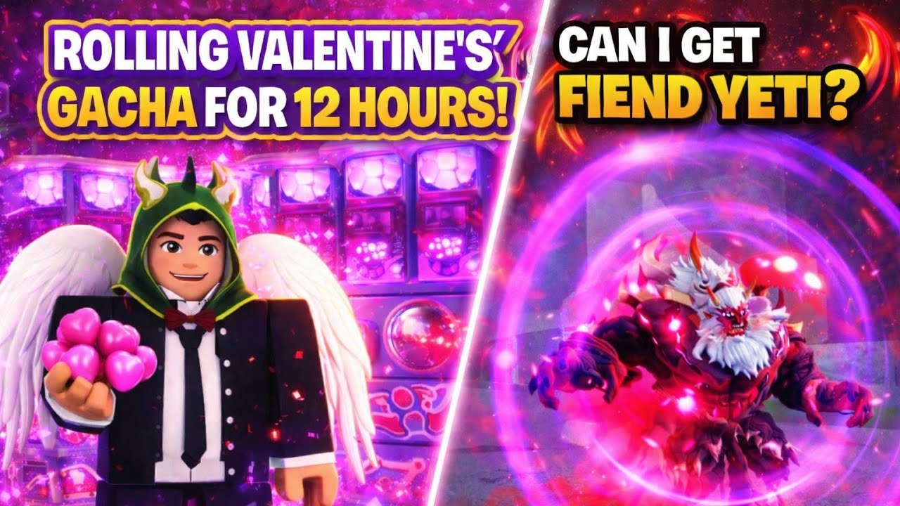 Rolling Valentine's Gacha for 12 Hours.. Can I Get Fiend Yeti?👀|| Blox Fruits | #roblox #bloxfruits 