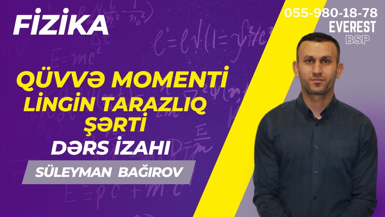 Qüvvə momenti. Lingin tarazlıq şərti.
