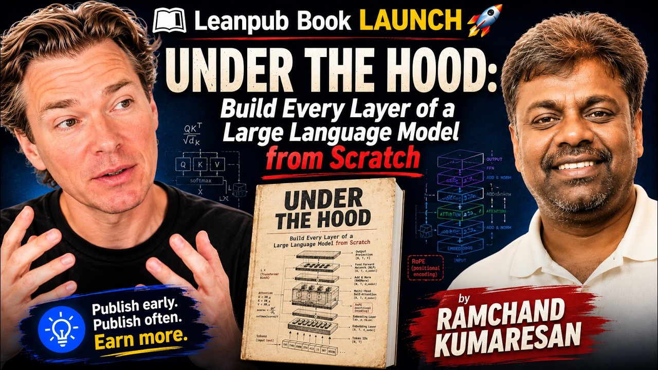 ЗАПУСК книги на Leanpub 🚀 Under The Hood: создаем каждый слой LLM с нуля... от Ramchand Kumaresan...