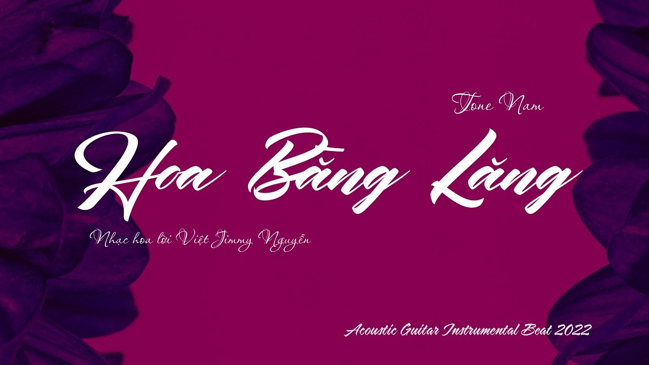 KARAOKE HOA BẰNG LĂNG | BEAT GUITAR | TONE NAM