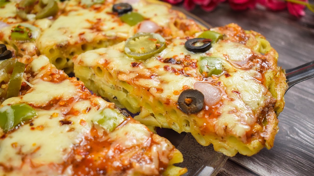 Pasta Pizza Recipe - Pasta Pizza without oven