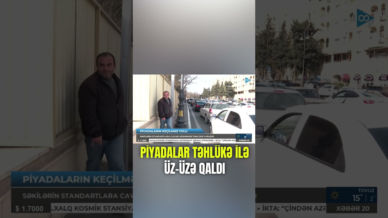 Piyadalar təhl&uuml;kə ilə &Uuml;Z-&Uuml;ZƏ qaldı