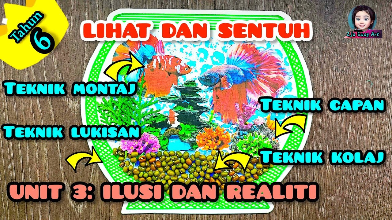 PSV Tahun 6 Unit 3 ILUSI DAN REALITI LIHAT DAN SENTUH MS 22-23 SK KSSR Semakan Akuarium Ikan