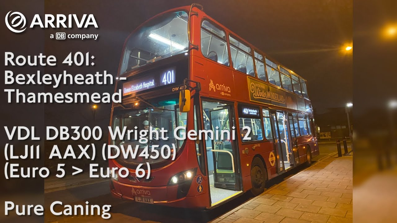 Pure Caning | Arriva London Route 401 | LJ11 AAX (DW450) | VDL DB300 Wright Gemini 2