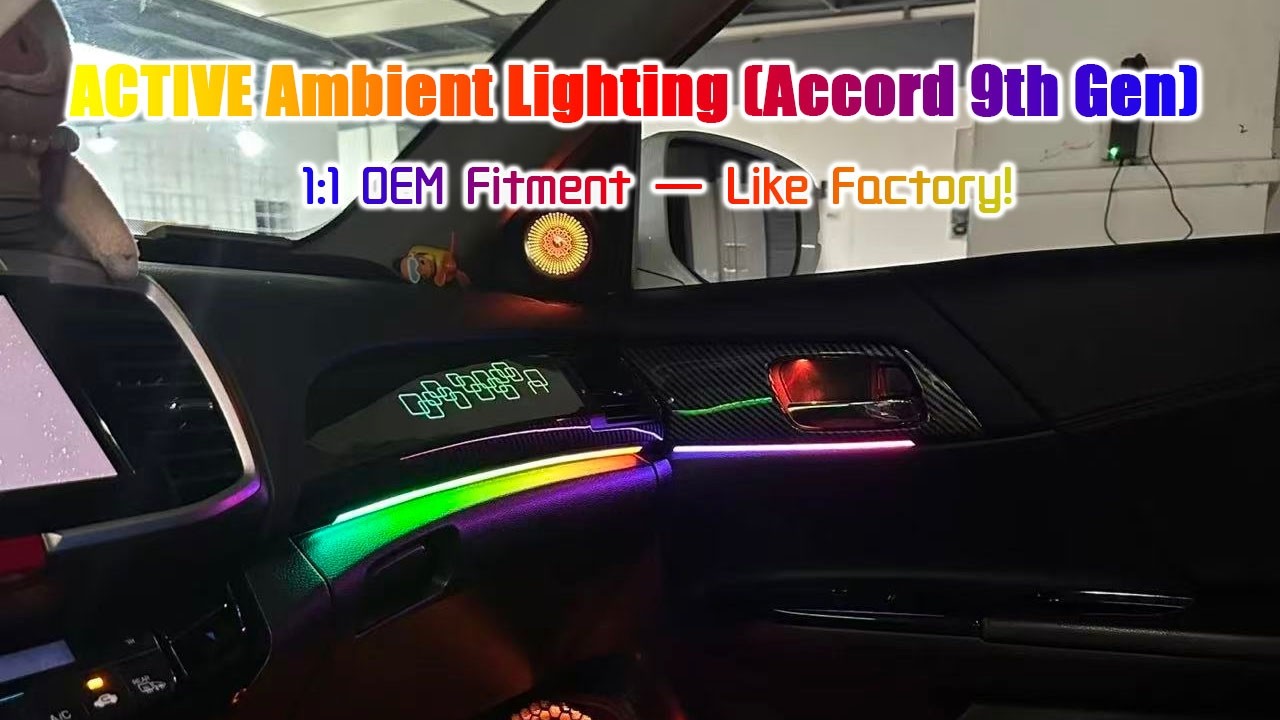 Next-Level Interior! 9th Gen Honda Accord Active Ambient Lighting Upgrade (2013-2017) 🌈