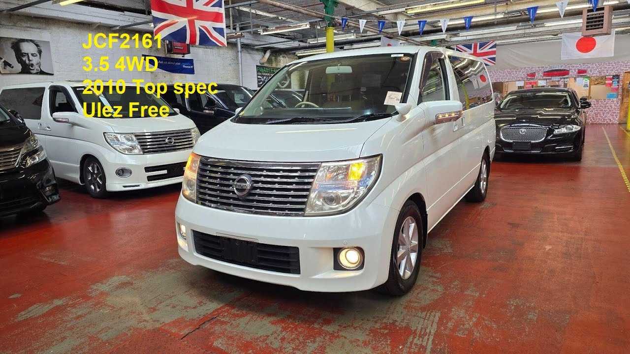 (jcf21612) NISSAN ELGRAND 2010 MPV 3.5 4wd Кресла-реклайнеры Шторы Камеры @japcarfinder