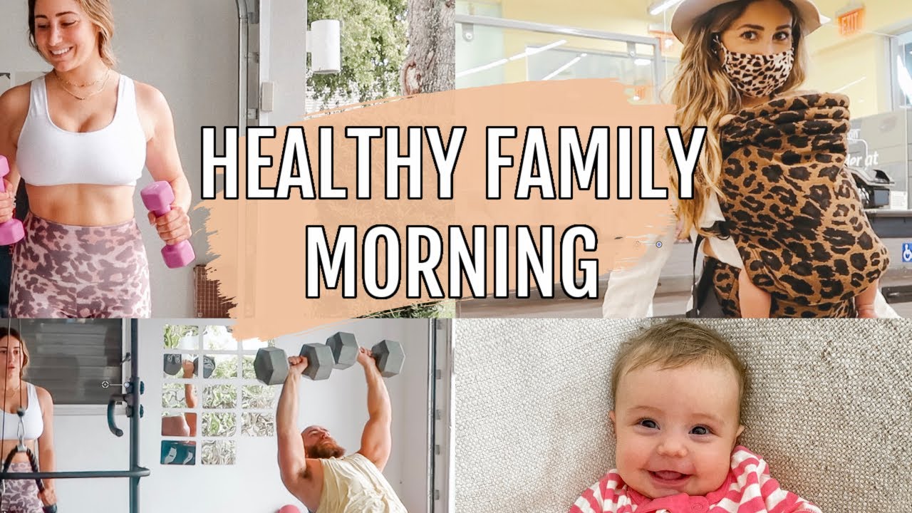 Healthy morning routine with a baby! HEALTHY COOKIES, WEIGHT TRAINING