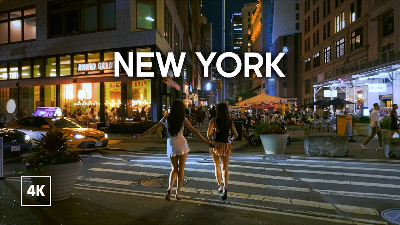 Walking in NYC at Evening / Walking Tour 4K