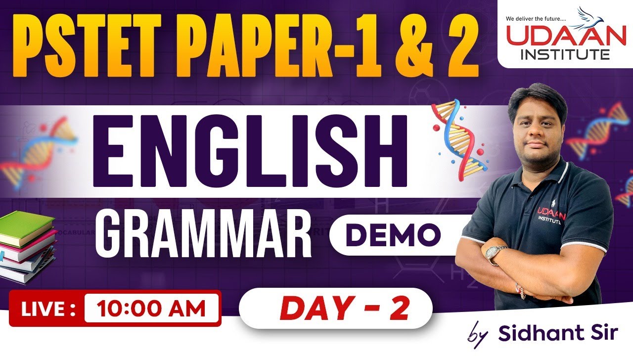 ENGLISH GRAMMAR | DEMO | DAY-2 | SPECIAL FOR PSTET 2026 | BY SIDHANT SIR